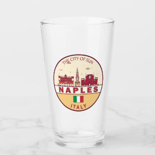 Neapel Italien Skyline Emblem Glas