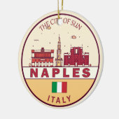 Neapel Italien Skyline Emblem Keramik Ornament (Links)