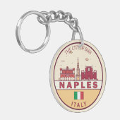Neapel Italien Skyline Emblem Schlüsselanhänger (Vorderseite links)