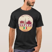 Neapel Italien Skyline Emblem T-Shirt (Vorderseite)