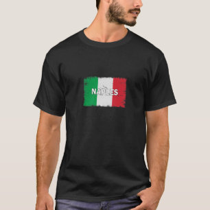 Neapel - Italien - Stadt mit italienischer Flagge T-Shirt