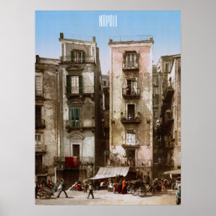 Neapel, Italien um 1900 Poster