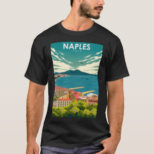 Neapel Italien Vintage Farbige Minimal Retro Reise T-Shirt