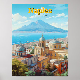 Neapel Italien Vintage Reise Poster