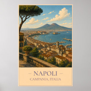 Neapel, Italien – Vintage-Reiseposter Poster
