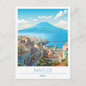 Neapel Italien Vintage Travel Postkarte (Vorderseite)