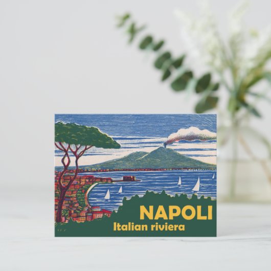 Neapel, italienische Riviera Postkarte (Stehend Vorderseite)
