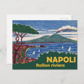 Neapel, italienische Riviera Postkarte (Vorne/Hinten)