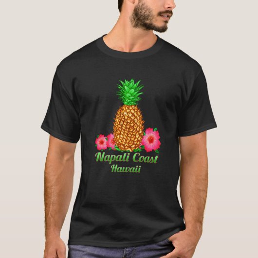 Neapel Küste Hawaii Ananas T-Shirt (Vorderseite)