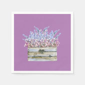 Neapel mit Blume in Imitaten Holzcontainer Serviette (Vorderseite)