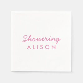 Neapel mit der Dusche des Cocktails in Mama pink Serviette