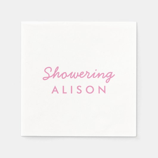 Neapel mit der Dusche des Cocktails in Mama pink Serviette (Vorderseite)