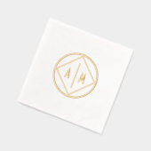 Neapel mit geometrischen Folien gestempelt mit Mon Servietten Mit Folie (Links)