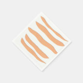 Neapel mit Orange Tiger Streifen Serviette (Ecke)