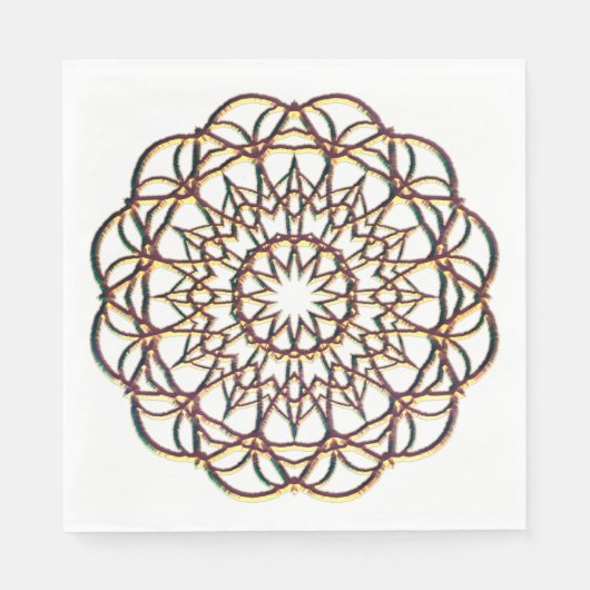 Neapel mit Spitzen wie Gold-Design Serviette (Vorderseite)