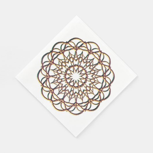 Neapel mit Spitzen wie Gold-Design Serviette (Ecke)