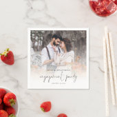 Neapel: Modern Foto Overlay Engagement Party Neape Serviette (Beispiel)