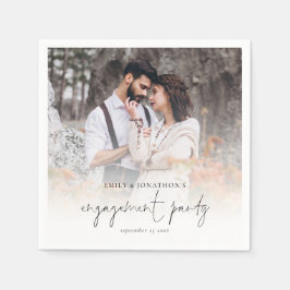 Neapel: Modern Foto Overlay Engagement Party Neape Serviette