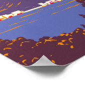 Neapel Monte Vesuvius Reisen Vintag Poster (Ecke)