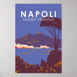 Neapel Monte Vesuvius Reisen Vintag Poster
