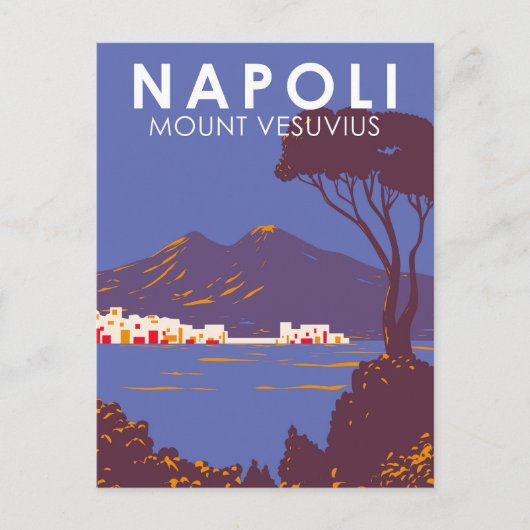 Neapel Monte Vesuvius Reisen Vintag Postkarte (Vorderseite)