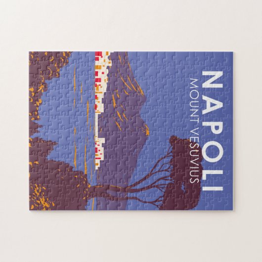 Neapel Monte Vesuvius Reisen Vintag Puzzle (Horizontal)