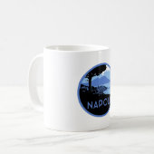 Neapel Monte Vesuvius - Retro Neapel Italien Kaffeetasse (Vorderseite Links)