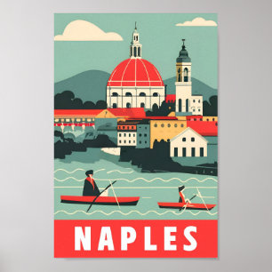 Neapel Neapel Italien Vintage Reise Poster