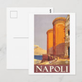 Neapel (Neapel) Vintage Travel Poster Postkarte (Vorne/Hinten)