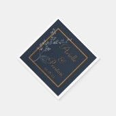 Neapel, Neapel, Weißes und Minimalistisches Gold Serviette (Ecke)