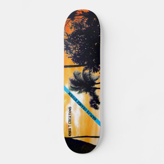 Neapel Orange Storm 7/8" Skateboard Deck (Vorderseite)