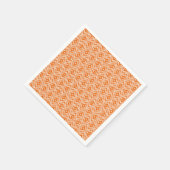 Neapel, Orange und White Diamond Design Napkins Serviette (Ecke)