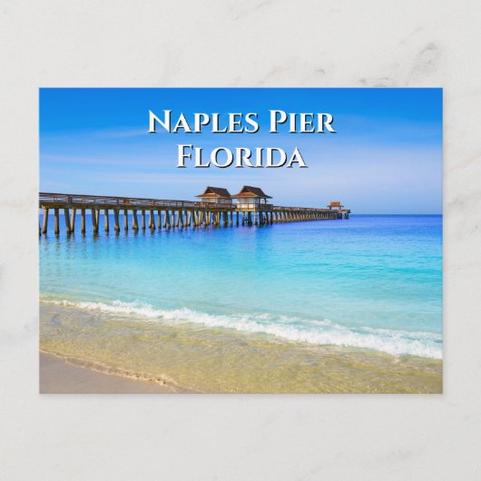 Neapel Pier Florida Blauer Ozean Postkarte (Vorderseite)