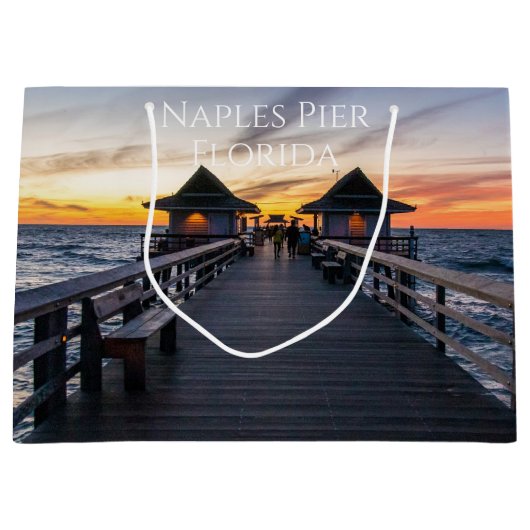 Neapel Pier Florida Geschenktasche Große Geschenktüte (Vorderseite)