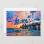 Neapel Pier, Florida Postkarte (Vorne/Hinten)