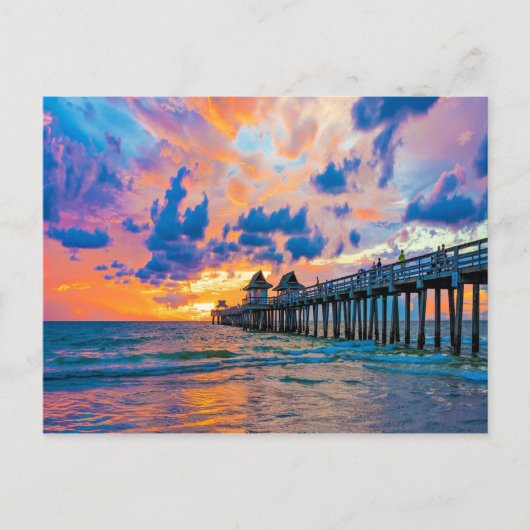 Neapel Pier, Florida Postkarte (Vorderseite)