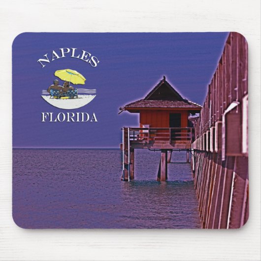Neapel-Pier in den Blues Mousepad (Vorne)
