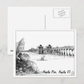 Neapel Pier, Neapel Fl Postkarte (Vorne/Hinten)