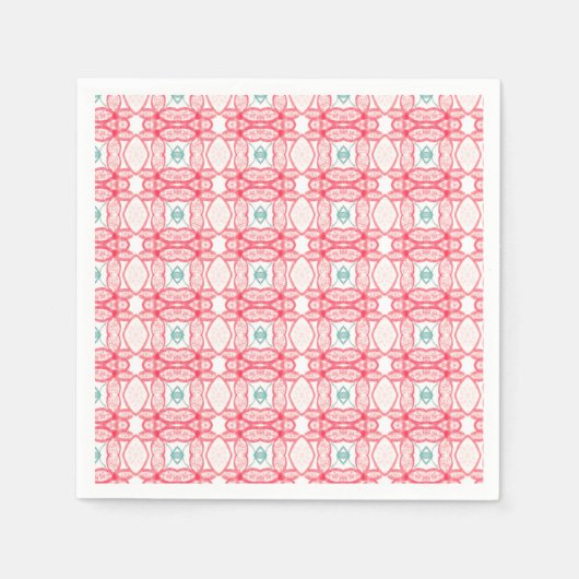 Neapel rosa und Aquamarin Serviette (Vorderseite)
