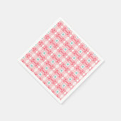 Neapel rosa und Aquamarin Serviette (Ecke)