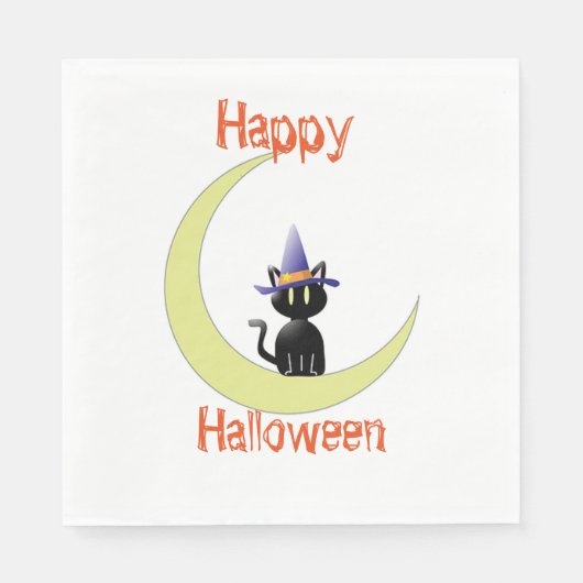 Neapel, Schwarze Katze Serviette (Vorderseite)