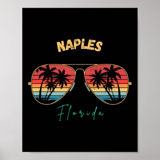 Neapel-Strand Florida Souvenir Surfbrett Poster (Vorne)