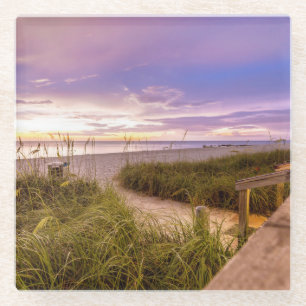 Neapel-Strand-Ufer und ruhiger Ozean Florida Glasuntersetzer