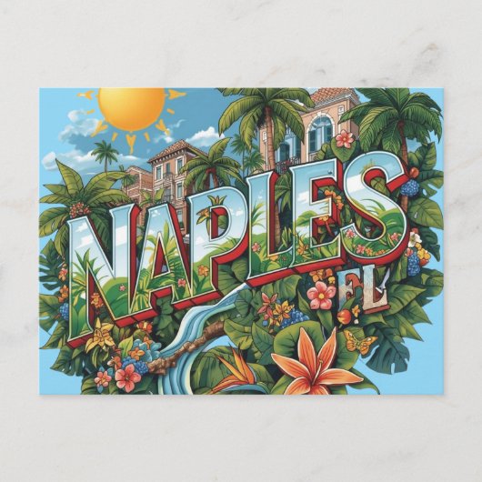 Neapel träumend postkarte (Vorderseite)