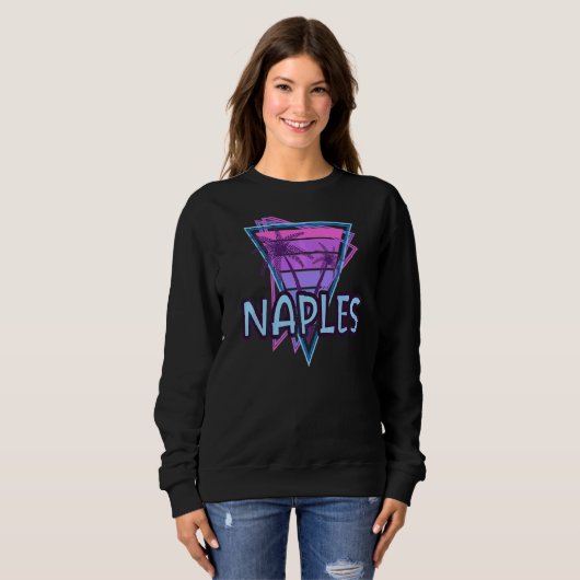 Neapel Urlaub Vaporwave Ästhetik Sweatshirt (Vorne ganz)