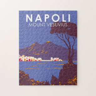 Neapel Vesuv Reisekunst Vintage Puzzle