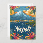 Neapel Vesuvius Postkarte (Vorne/Hinten)