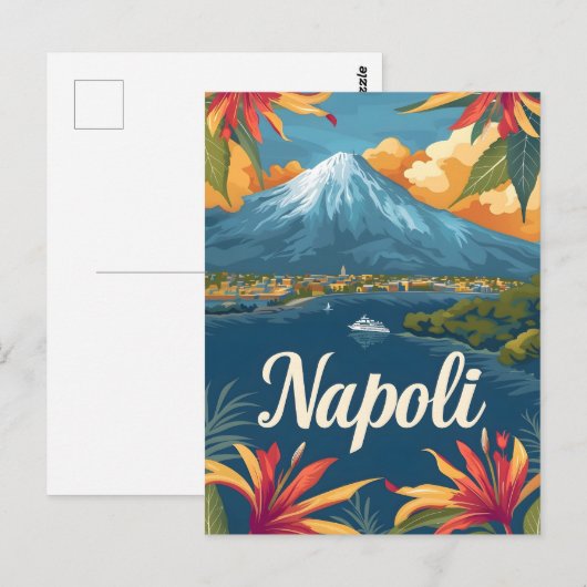 Neapel Vesuvius Postkarte (Vorne/Hinten)