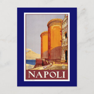 "Neapel" Vintage-Reiseposter Postkarte