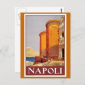 "Neapel" Vintage Travel Poster Postkarte (Vorne/Hinten)